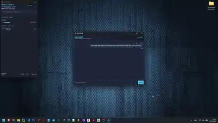 Ouiji-Chat desktop buddy list and direct-message windows
